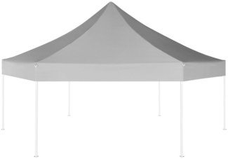 vidaXL Pop-Up-Partyzelt Hexagonal Faltbar Grau 3,6x3,1 m 42108