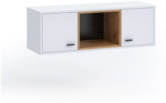 Lomadox Hängeschrank OSTUNI-132 Wandschrank Oberschrank in weiß, 105x35x33 cm