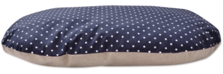 Aumüller Hundekissen Dots 85 x 60 x 12 cm dunkelblau beige