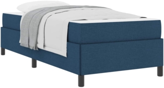 vidaXL Boxspringbett Blau 90 x 200 cm Stoff 3398835