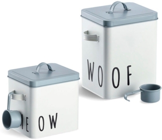 Zeller Present Vorratsdose Woof, Metall, (2-tlg), für Hundefutter