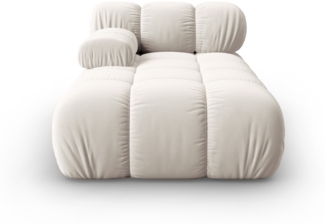 Micadoni Recamiere Bellis Links Samtstoff Riviera Helles Beige