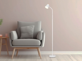 LED Stehlampe PONGO Weiß flexibel biegsam, Höhe 145cm