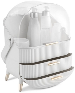 Navaris Badorganizer Make-Up Organizer - Aufbewahrung für Kosmetik - Ordnungssystem in Weiß (1 St)