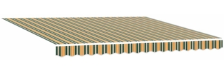 vidaXL Automatische Einziehmarkise in Grün und Gelb, 400 x 300 cm 3330716