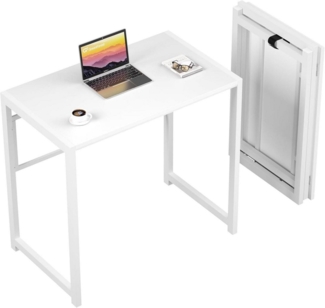 LuxusKollektion Klapptisch Kleiner Schreibtisch Klappbar 100x48cm Weiß Stabil Platzsparend