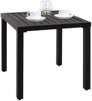PHI VILLA Gartentisch (Gartentisch für Kaffee, Tee, Bistro, Kleiner Tisch), Wetterfest 48 cm, Balkontisch, Beistelltisch Outdoor aus Metall