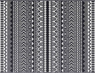 vidaXL Outdoor Teppich ARAKIL Schwarz und Weiß 300 x 400 cm PP 42003527