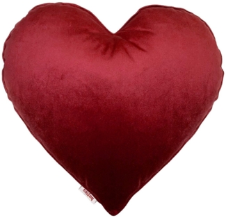beties Dekokissen Samt&Sonders, Herz Kissen gefüllt karmin-rot