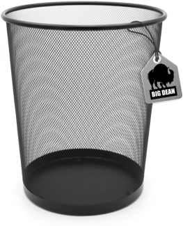 BigDean Papierkorb Büro Mülleimer schwarz 20L Draht - Mülleimer Büro Trash Can Papiermülleimer Abfalleimer Mülleimer