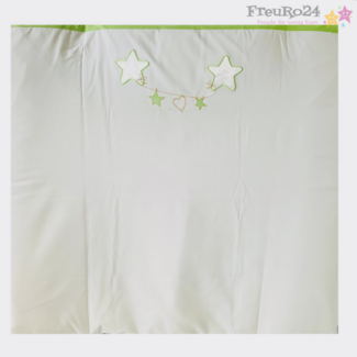 Easy Baby 'Stars' Wickelauflage mit Stoffbezug weiß/grün