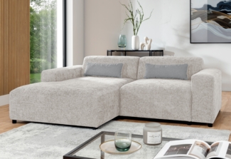 AX LIVING Beige Eckcouch Jughlio in L-Form 240cm modern & stilvoll L