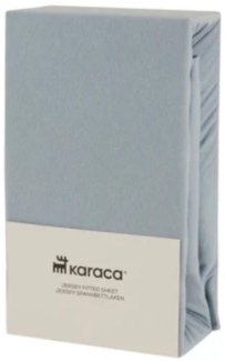Karaca Bett-Set Karaca Home Jersey Spannbettlaken, 160x200+30 cm, Blau