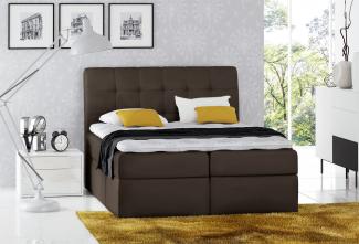 99rooms Bagira Boxspringbett Velours 180 x 200 cm Braun