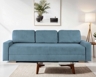 INOSIGN 3-Sitzer SHERIDIAN Schlafsofa mit Bettkasten, in Feincord & Velvet, mit Wellenunterfederung, moderne Bezüge, B/H/T 225/94/80