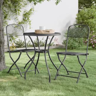 vidaXL Klappbare Gartenstühle 2 Stk. Streckgitter Anthrazit 317338