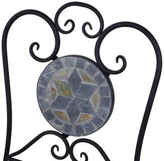 2er Mosaik Klappstuhl Bistrostuhl Balkonstuhl Gartenstuhl Stern Design