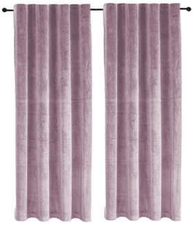 Haus und Deko Gardine Vorhang 2er Set Kräuselband Verdunkelung 140x245 cm Samt blickdicht, Kräuselband (2 St), Polyester