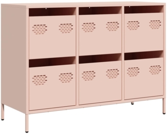 vidaXL Sideboard Rosa 101,5x39x73,5 cm Kaltgewalzter Stahl 851263