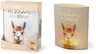 Deko Lampe Leuchte Batterie Poesielicht für Dich la vida Geschenk Lama 6298061
