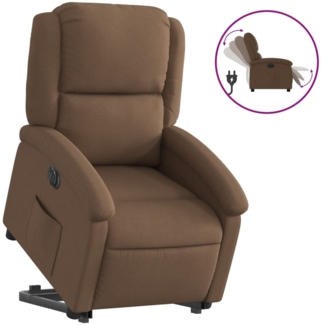 vidaXL Relaxsessel mit Aufstehhilfe Elektrisch Braun Stoff 3204192