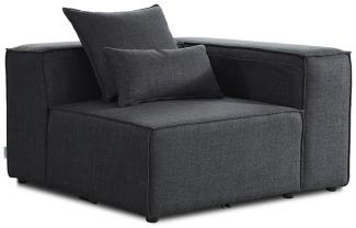 HOME DELUXE Modulares Sofa Rechtes Ecksofa VERONA - 120 x 70 cm Anthrazit