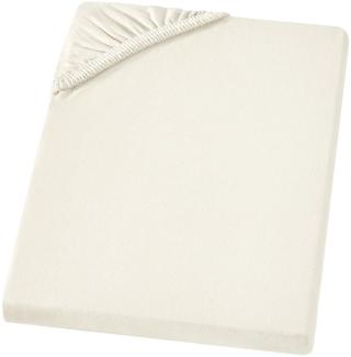 Carpe Sonno Feinjersey Bettlaken aus 100% Baumwolle, Creme, 180-200 x 200 cm