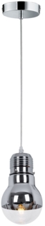 Hängeleuchte, Glühbirnen-Design, Glas, chrom, D 15 cm