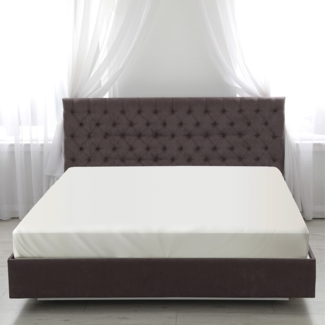 Spannbettlaken ( 90-100x200cm ) "Beige" Cashmere Touch - Spannbetttuch extra warm Plüsch - ÖKO TEX - Bettlaken kuschelig