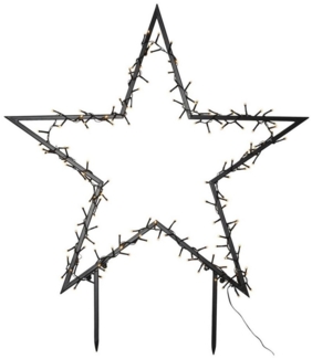 MARELIDA LED-Stern für außen LED Gartenstecker Stern Leuchtstern Lichterstern 90cm Weihnachtsdeko, LED Classic, warmweiß (2100K bis 3000K)