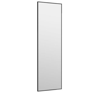 vidaXL Türspiegel Schwarz 30x100 cm Glas und Aluminium 327405