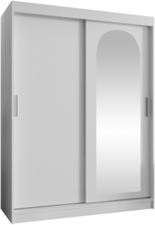 Kleiderschrank Samker 150 cm (Farbe: Weiß, mit zwei Schubladen)