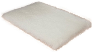 BTTO TEPP Hochflor-Teppich Fellteppich,Kunstfell,Weich,Hochflor Shaggy Teppiche,Rechteckig, Länge 6cm, 60X120 cm, Langflor Teppich,Wohnzimmer,Schlafzimmer,Esszimmer,Uni Einfarbig