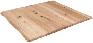 Tischplatte Baumkante Wildeiche 80 x 80 cm SESSA 76627637