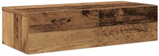 vidaXL Wandregal mit Schubladen Altholz-Optik 60x26,5x15 cm 859975