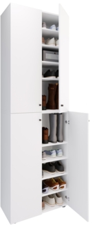 VCM Schuhschrank Lona 919219 Weiß H. 220 x B. 70 x T. 40cm