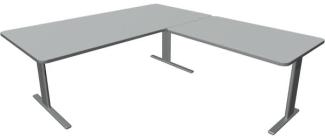 Kerkmann Schreibtisch Unic BxTxH200x100x75cm Anbautisch 120x80cm licht