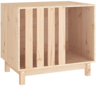 vidaXL Hundehütte, Massivholz Kiefer, Natur, 62 x 70 x 50 cm