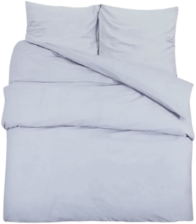 vidaXL Bettwäsche-Set Grau 140x200 cm Leichte Mikrofaser 135950