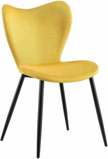 Esszimmerstuhl COLON - Stoff Gelb 50 x 58 x 80 cm | Essstühle Esszimmerstühle Küchenstühle Wohnzimmerstühle