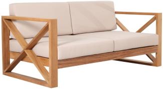 Outdoor Sofa Molveno 2-Sitzer Teak Massivholz von Teako Design