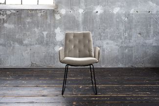 KAWOLA Stuhl NEW CHARME Esszimmersessel Velvet sand 87 x 66 x 59 cm