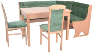 möbel-direkt. de Eckbankgruppe 4tlg. Sitzgruppe bestehend aus Eckbank 125x165 cm, Esstisch, Stühle, (Spar-Set, 4tlg. Set), Eckbank mit Stauraumfunktion. Esstisch mit Auszugsfunktion