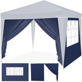 KESSER® 2X Seitenwand für Pavillon 3x3m - Faltpavillon Pop Up | klappbar | platzsparend | verstaubar Zubehör 2x Seitenteile Blau