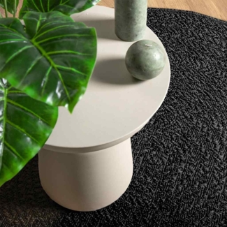 vidaXL Teppich ZIZUR Anthrazit Ø 120 cm Jute-Optik Indoor und Outdoor 4010355
