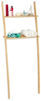 Relaxdays Waschmaschinenregal, Bambus natur, 66 x 30 x 175 cm