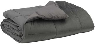 vidaXL Sommerdecke Gepolstert Hellgrau 200 x 200 cm Mikrofaser 42025920