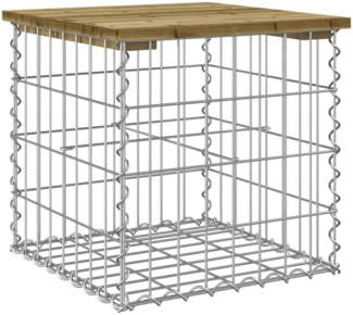 vidaXL Gartenbank aus Gabionen 43x44x42 cm Kiefernholz Imprägniert 834337
