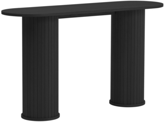 Konsolentisch >NOLA< in Eiche schwarz, MDF furniert - 130x75x40cm (BxHxT)