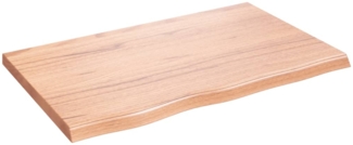 vidaXL Wandregal Hellbraun 80x50x(2-4) cm Massivholz Eiche Behandelt 363669